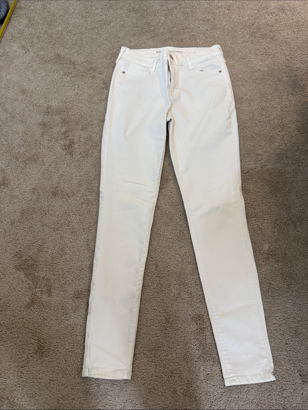 White Women's Slim Rockstar Straight Jeans